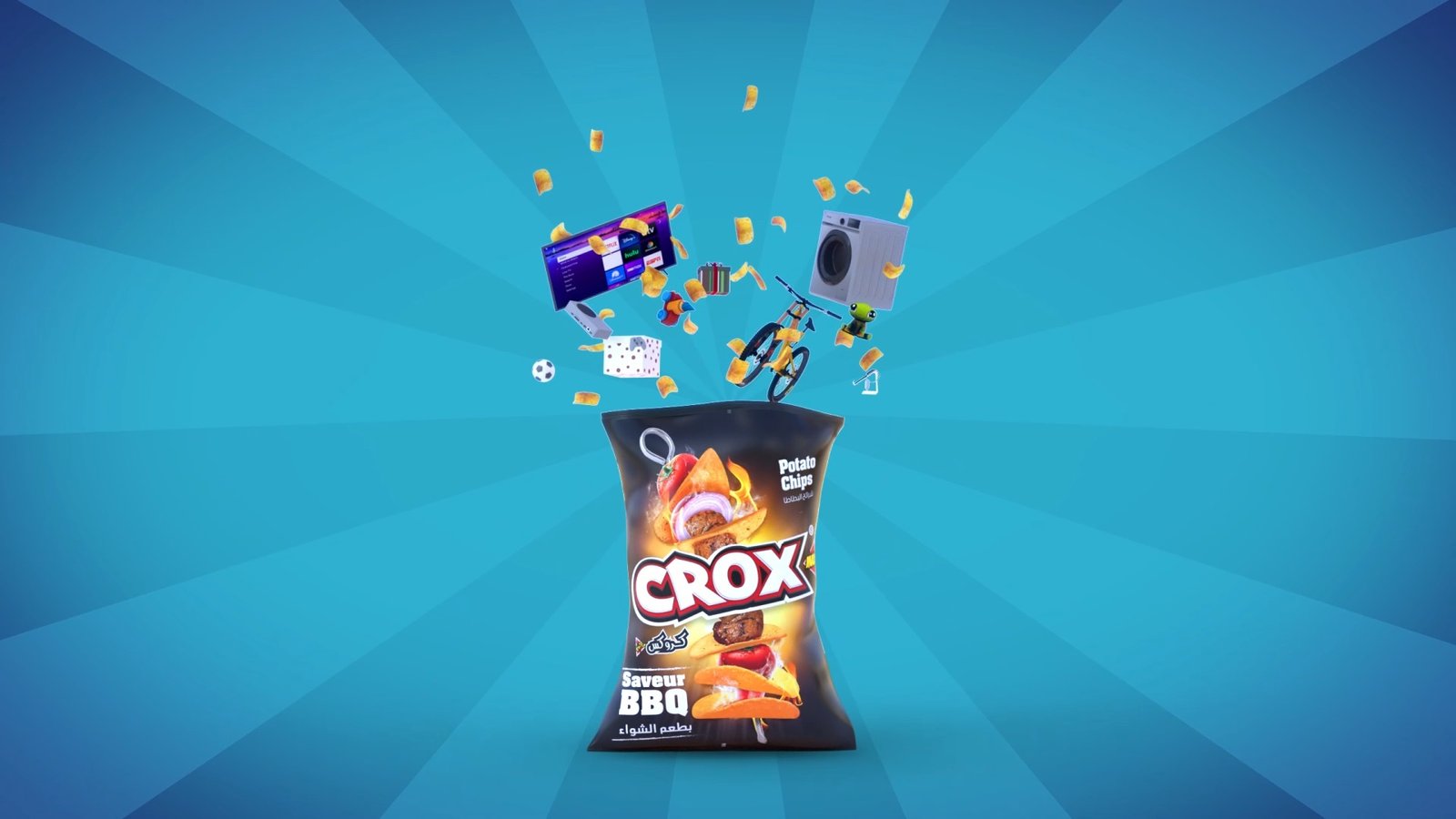 Campagne TV Nationale Chips Crox Explosion de Cadeaux