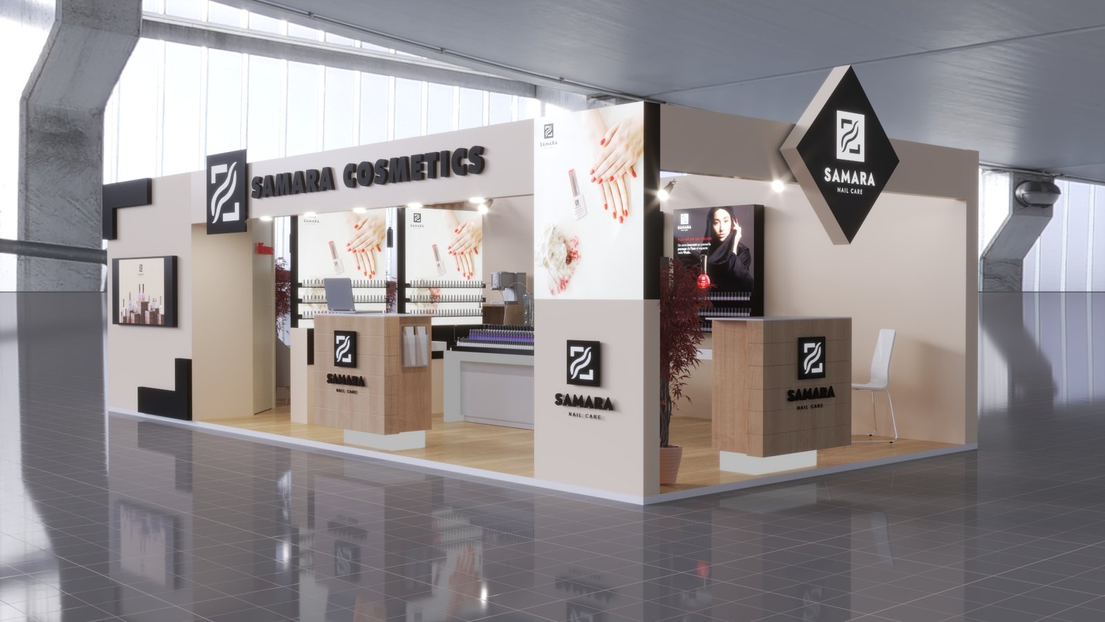 Design & Visualisation 3D – Stand Samara Cosmetics