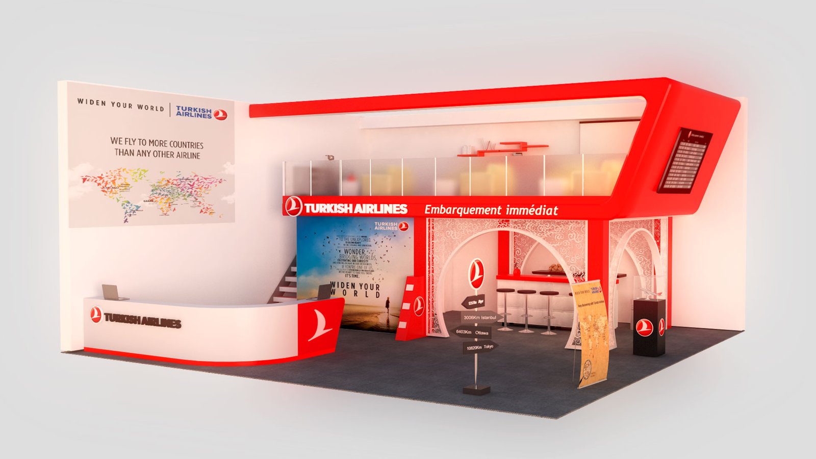 Architecture de Stand Premium Turkish Airlines