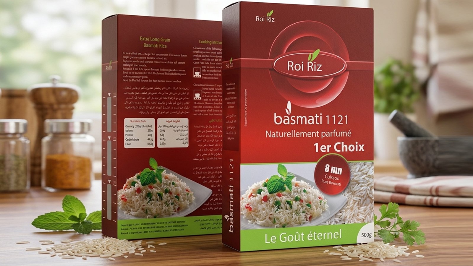 Packaging Riz Basmati « Rois Riz »